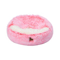 Snookie Hooded Pet Bed in Faux Fur - Ombre Pink Charlie's Pet Products