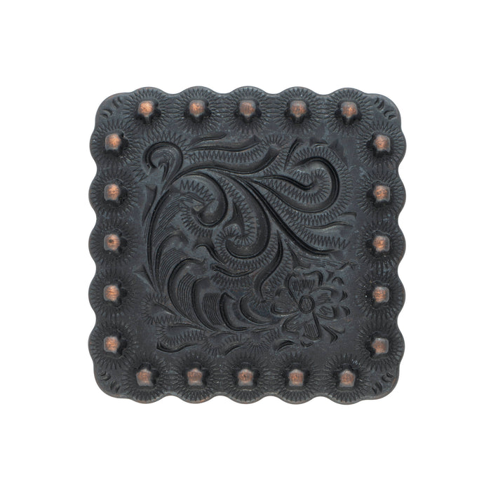 Square Floral Berry Concho