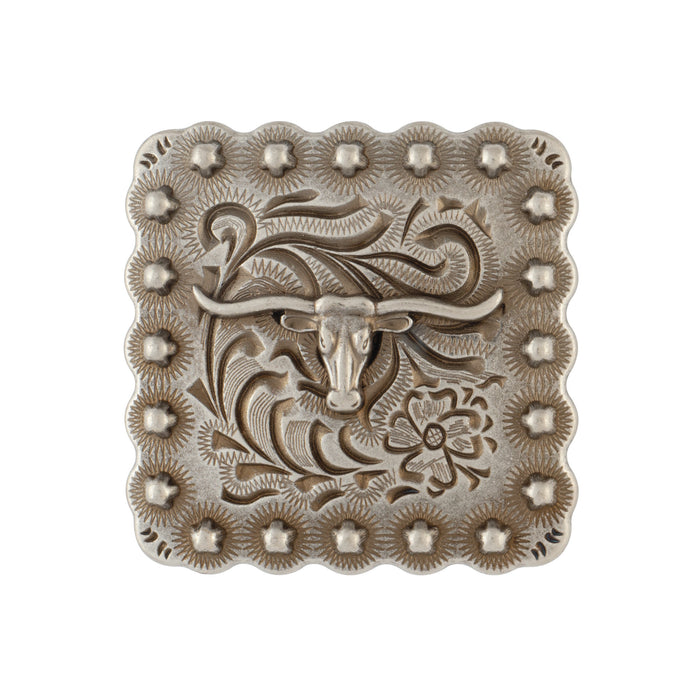 Square Longhorn Berry Concho