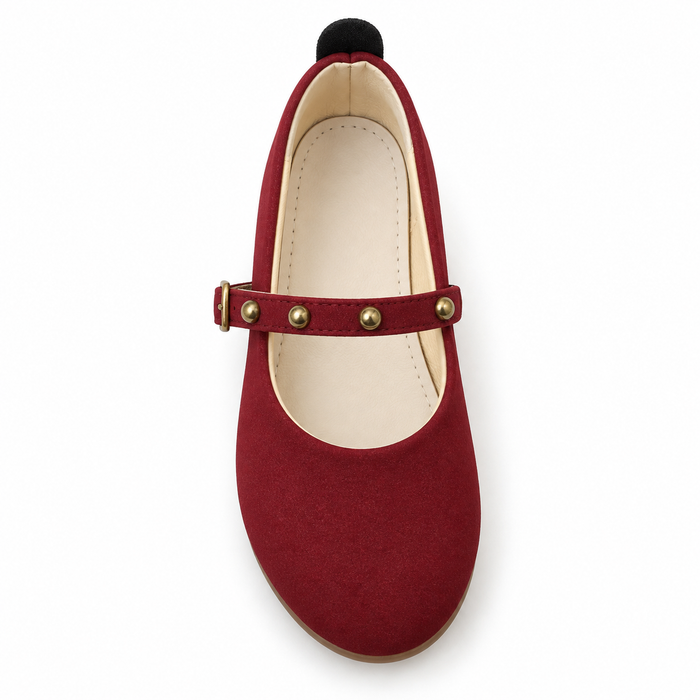 Studded Strap Ballet Flats