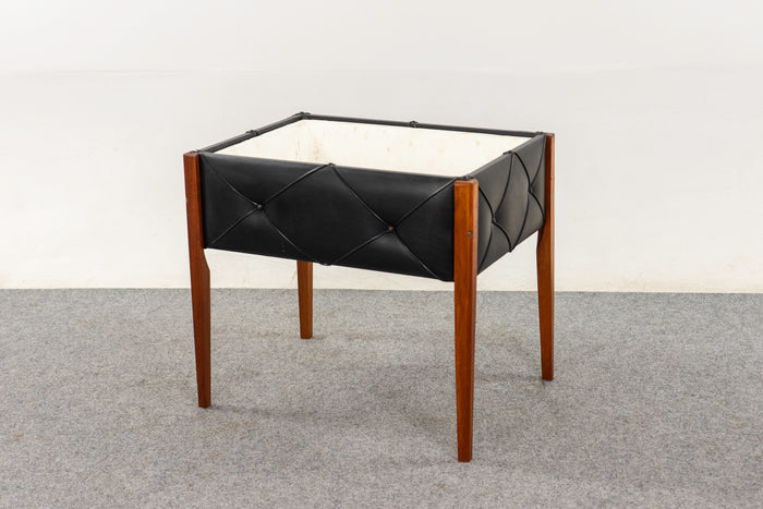 Teak & Vinyl Danish Planter - (325-254)