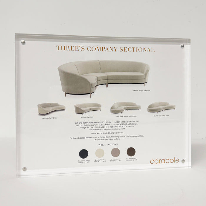 Three's Company POS with 8.5 x 11 Acrylic Frame