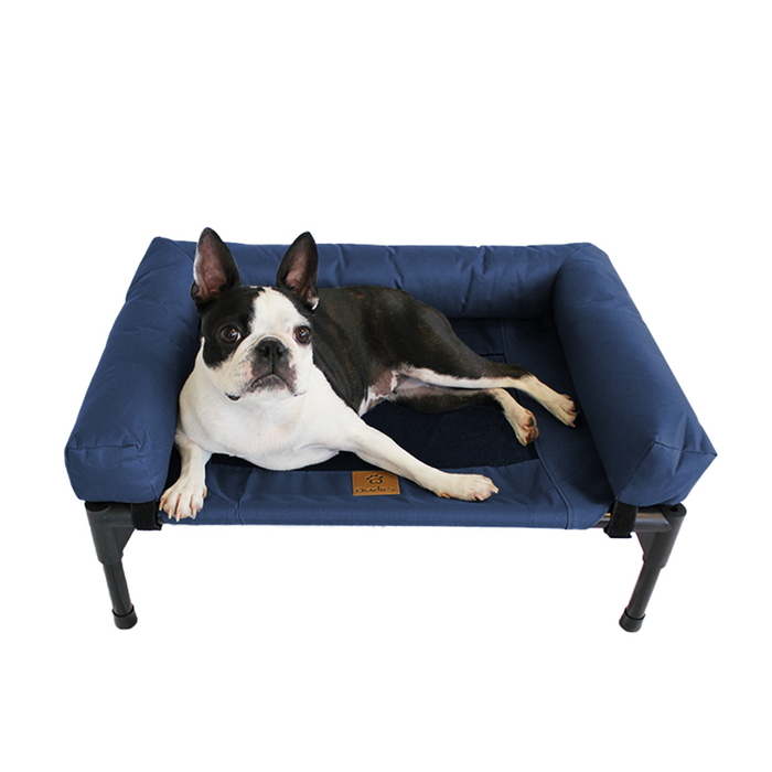 Trampoline Bolster Sofa Pet Bed Blue Charlie's Pet Products