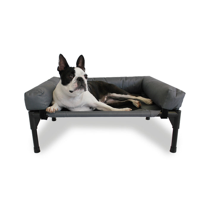 Trampoline Bolster Sofa Pet Bed Grey Charlie's Pet Products