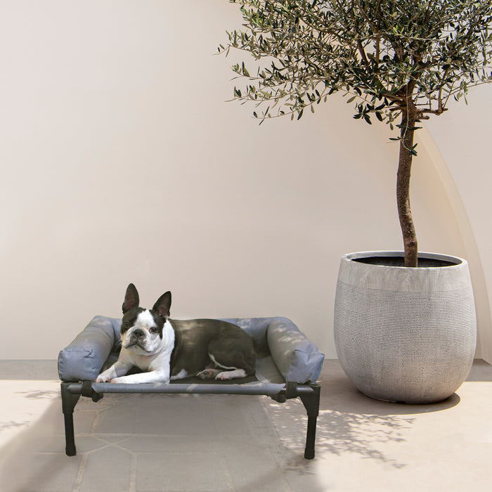 Trampoline Bolster Sofa Pet Bed Grey Charlie's Pet Products