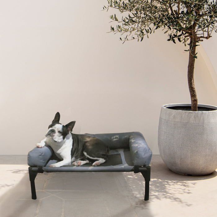 Trampoline Bolster Sofa Pet Bed Grey Charlie's Pet Products