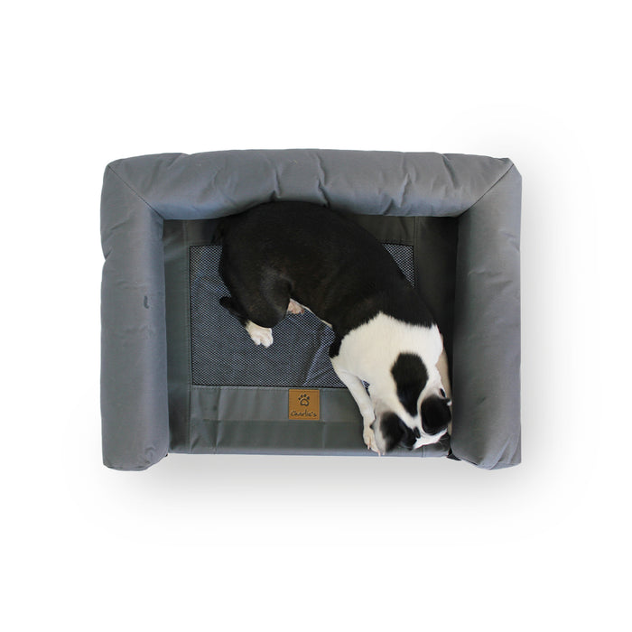 Trampoline Bolster Sofa Pet Bed Grey Charlie's Pet Products