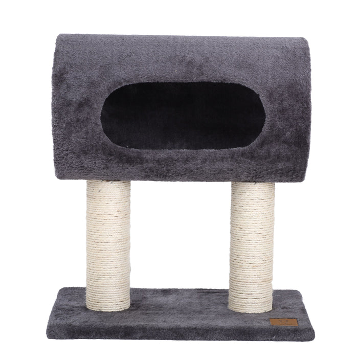 Tubey Cat Tree Scratcher and Tunnel - Grey Charlie's Pet Products