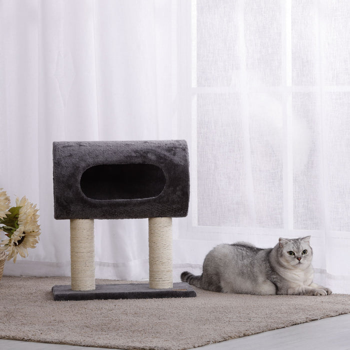 Tubey Cat Tree Scratcher and Tunnel - Grey Charlie's Pet Products