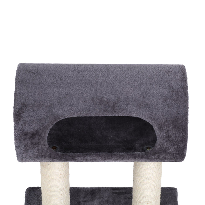 Tubey Cat Tree Scratcher and Tunnel - Grey Charlie's Pet Products