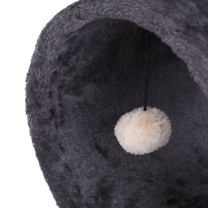 Tubey Cat Tree Scratcher and Tunnel - Grey Charlie's Pet Products