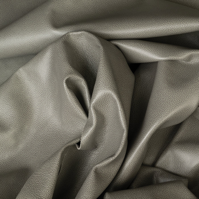 Modern Leather for Upholstery, Dark Gray, Scrunch
