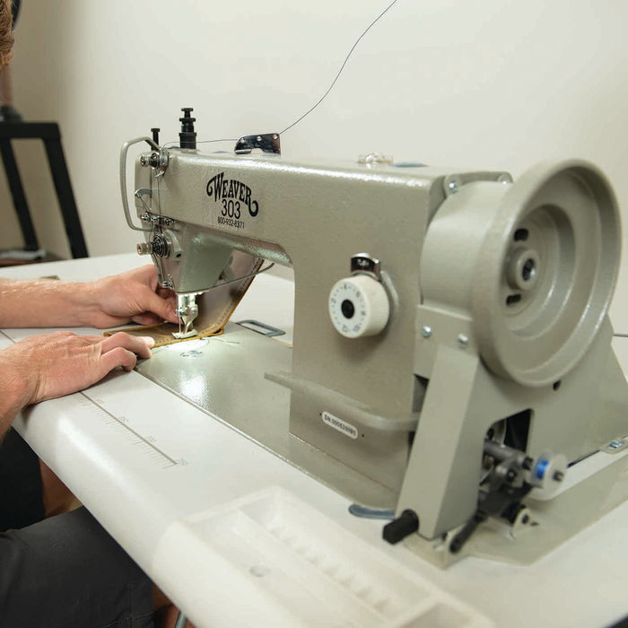 Weaver 303 Leather Sewing Machine, Complete with Stand & Servo Motor, side