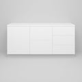 White Supermatte Slab Toekick for Sektion
