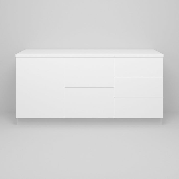 White Supermatte Slab Toekick for Sektion