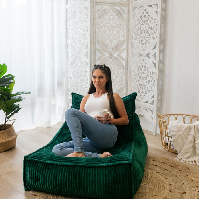 Wilde Ribbed Luxe Fleece Beanbag Lounge COVER Cadence & Co.