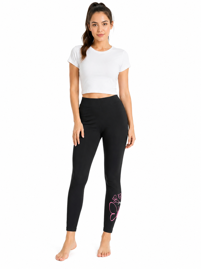 Women Full Length Butterfly Print Leggings