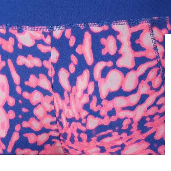 Women Printed Performance Running Shorts With Zip Pocket