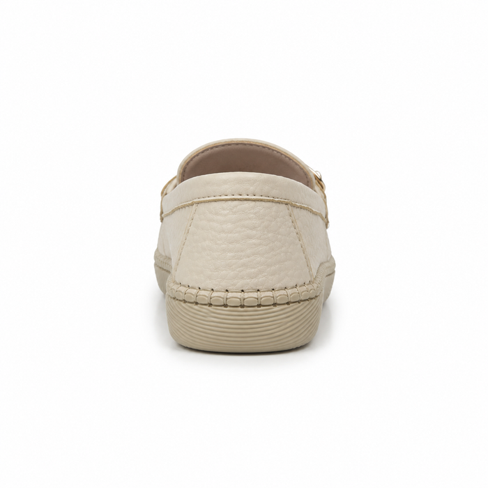 Women Textured Loafers With Metal Buckle