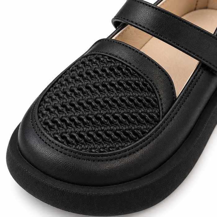 Woven Detail Mary Jane Shoes