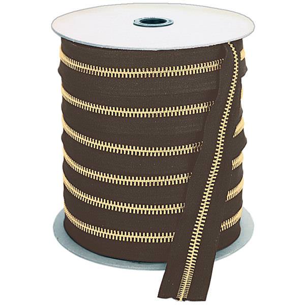 YKK® #10 Bulk Zipper, Solid Brass